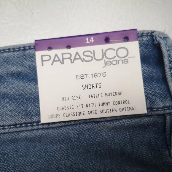 NWT Parasuco Ladies Size 14 Mid Rise Classic Fit w/ Tummy Control Jean Shorts - Picture 4 of 13